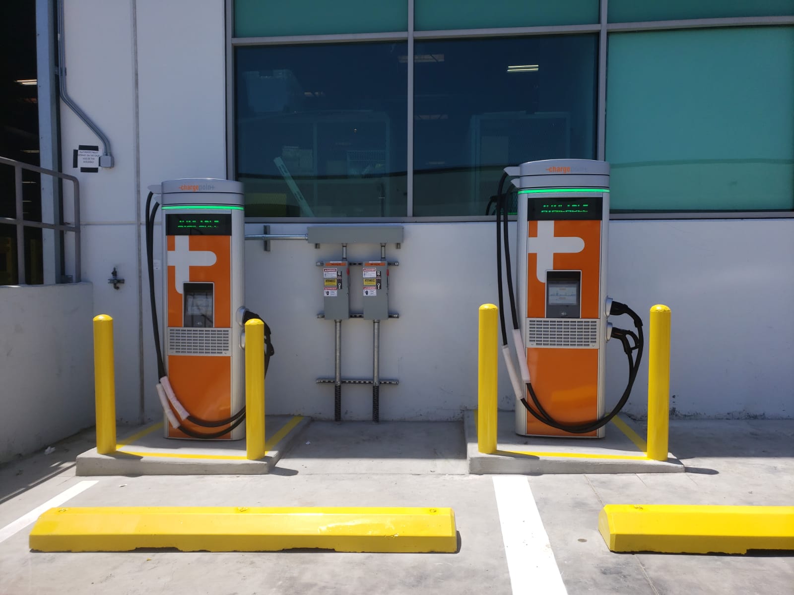 Commercial EV chargers installed